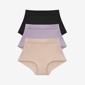 ThirdLove ComfortStretch Brief 3 Pack Box Size MDblack-dreamylilac-taupe / MD
